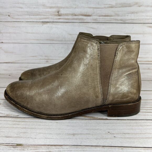 Johnston & Murphy Ankle Booties Chelsea Womens Size 7.5M Ankle Zip Brown Leather - Picture 4 of 9